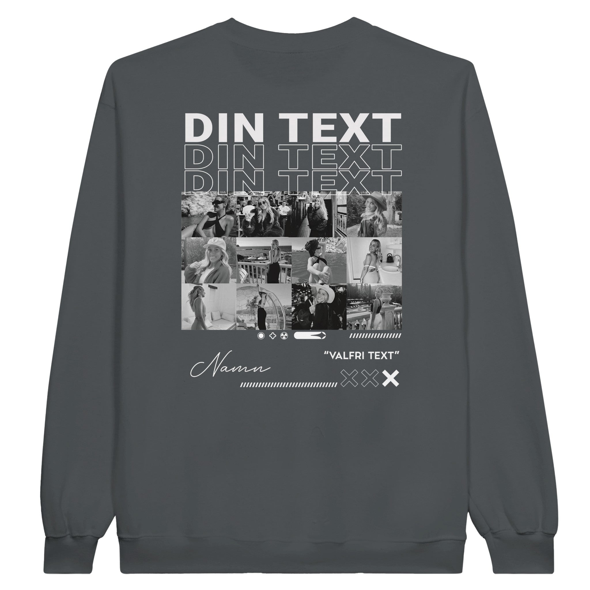 LOVER - Personlig sweatshirt med egna bilder ryggtryck - Obsessed